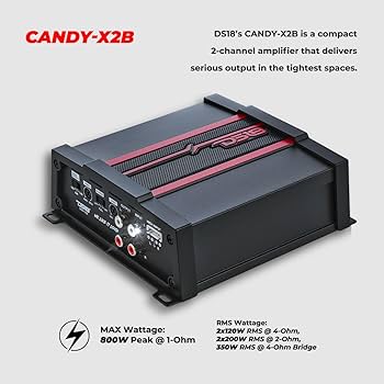 Amazon.com: DS18 CANDY-X2B Full-Range Class D 2-Channel Car